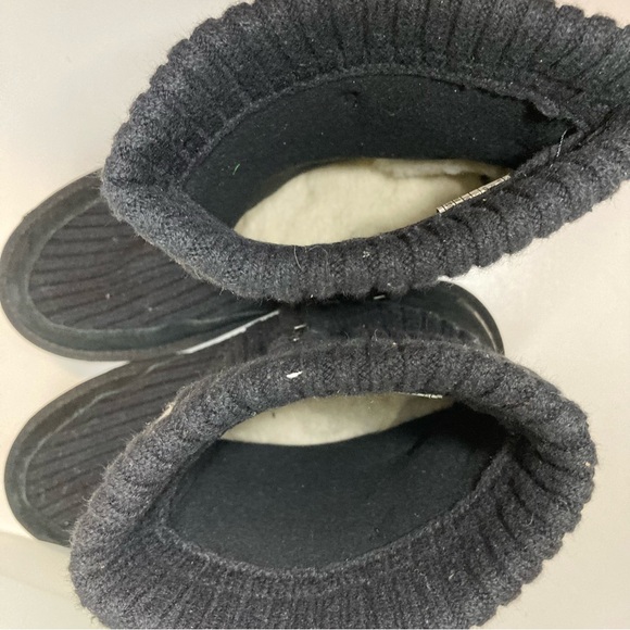 UGG Black Knit Women's 10 Side Zip Mid-Calf 1105709 Pull On Winter Boots - Picture 15 of 16